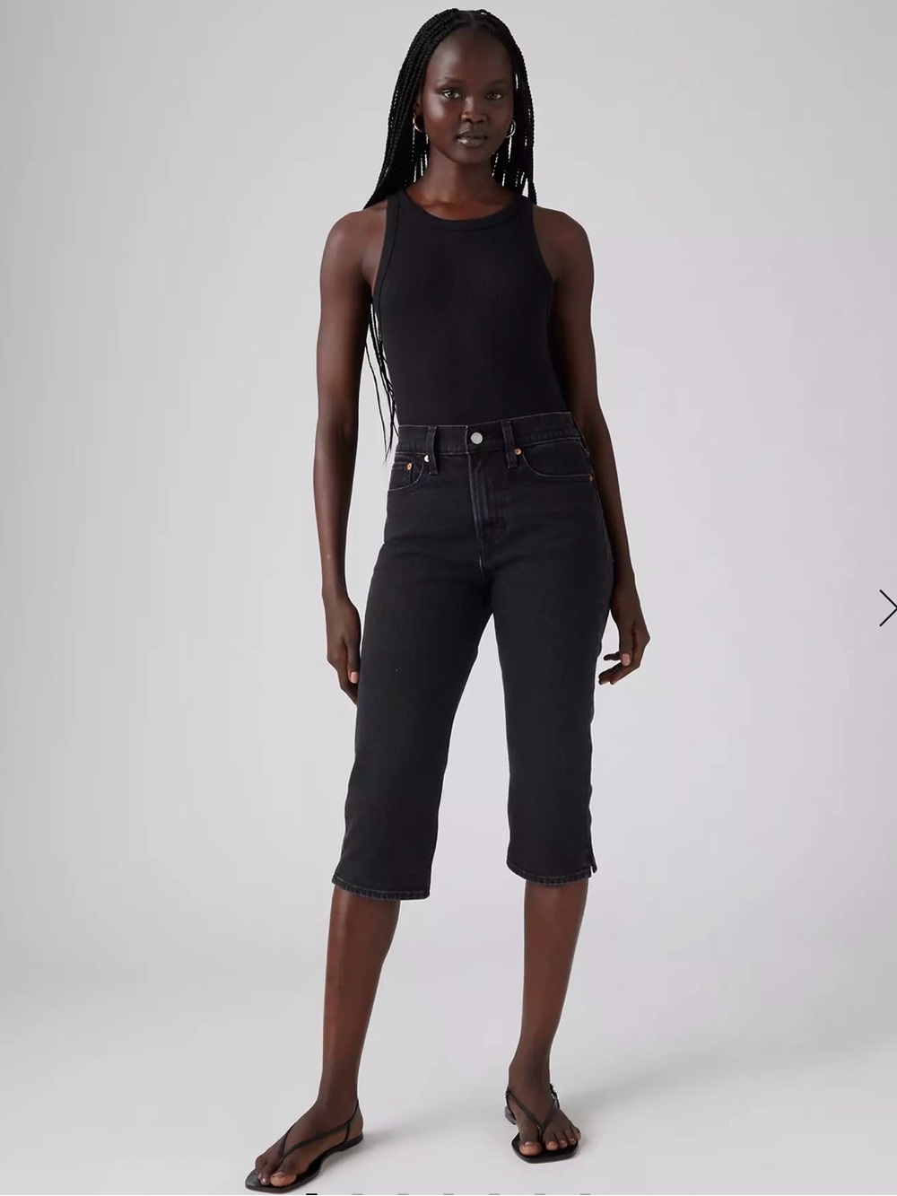 Levi’s Premium Women’s Wedgie Black Denim Jean Capris Style003NI0000 Size 23 NWT